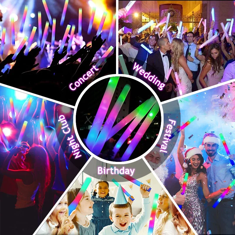 20/30/40Pcs RGB LED Glow Foam  - Wedding Supply In Bulk recension och pris
