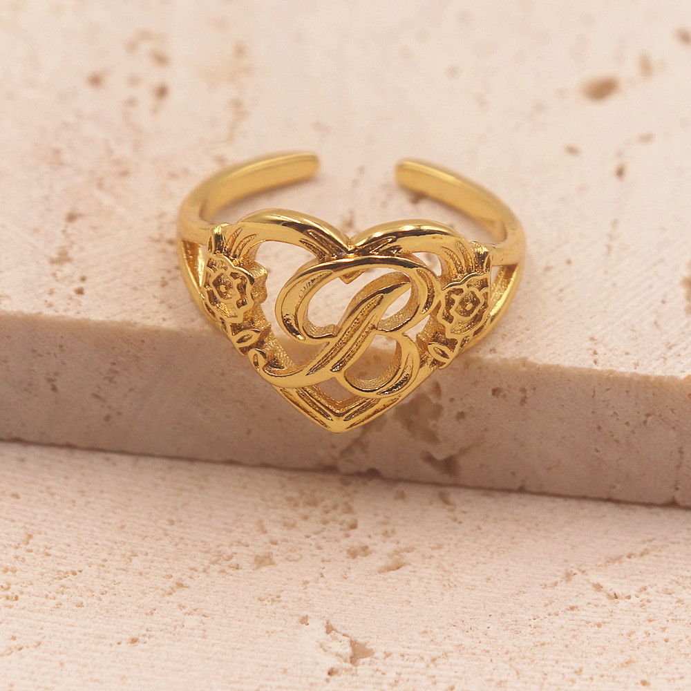 Gold Personalized Initials Hea - Wedding Z recension och pris