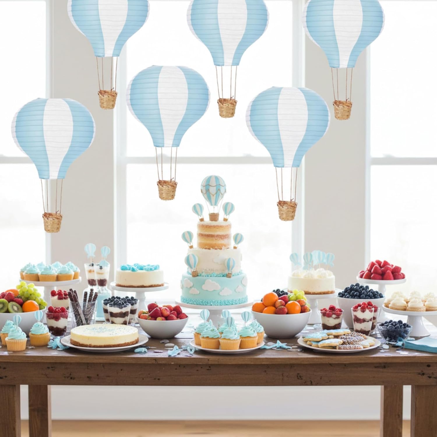 6-12Pcs Hanging Hot Air Balloo - Confetti Balloon Set recension och pris