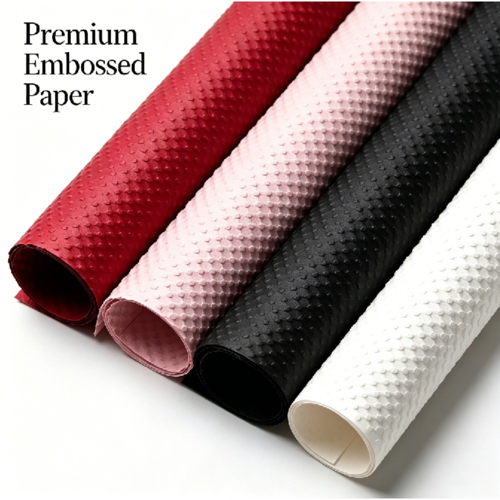 3D Dot Embossed Floral Wrap Pa - Good Floral & Wedding Decor Supply recension och pris
