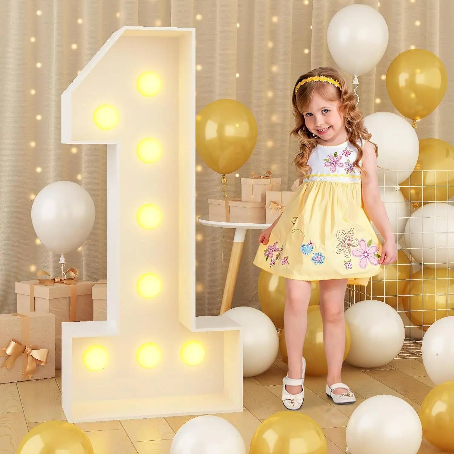 Giant Number Led Light for Kid - Confetti Balloon Set recension och pris