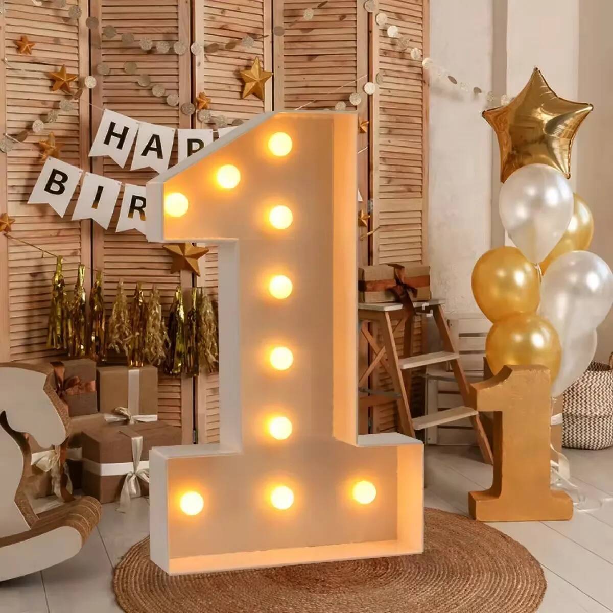 Giant Number Led Light for Kid - Confetti Balloon Set recension och pris