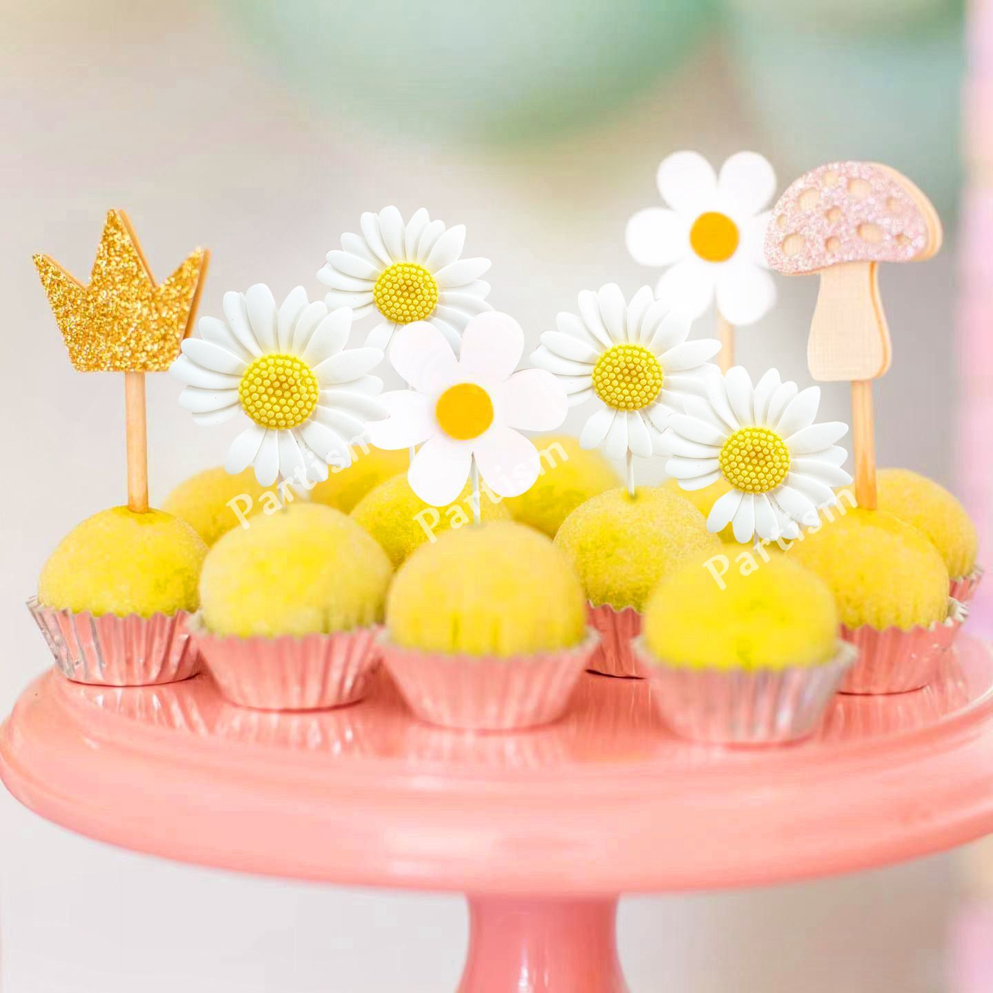 1set Resin Daisy Cake Topper M - Confetti Balloon Set recension och pris