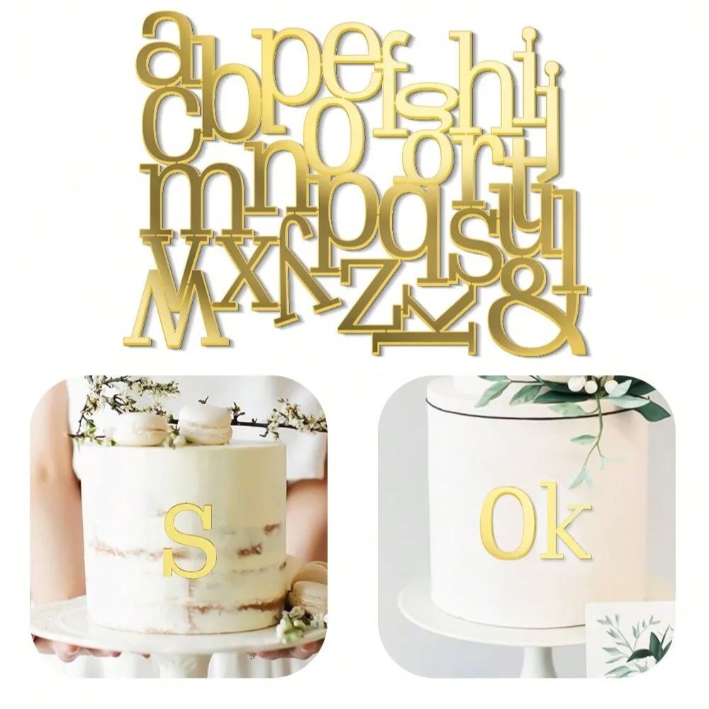 1set Golden Mirror Acrylic A-Z - Wedding Z recension och pris