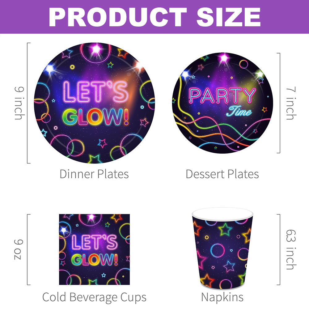 Let‘s Glow Party Tableware Cup - Confetti Balloon Set recension och pris