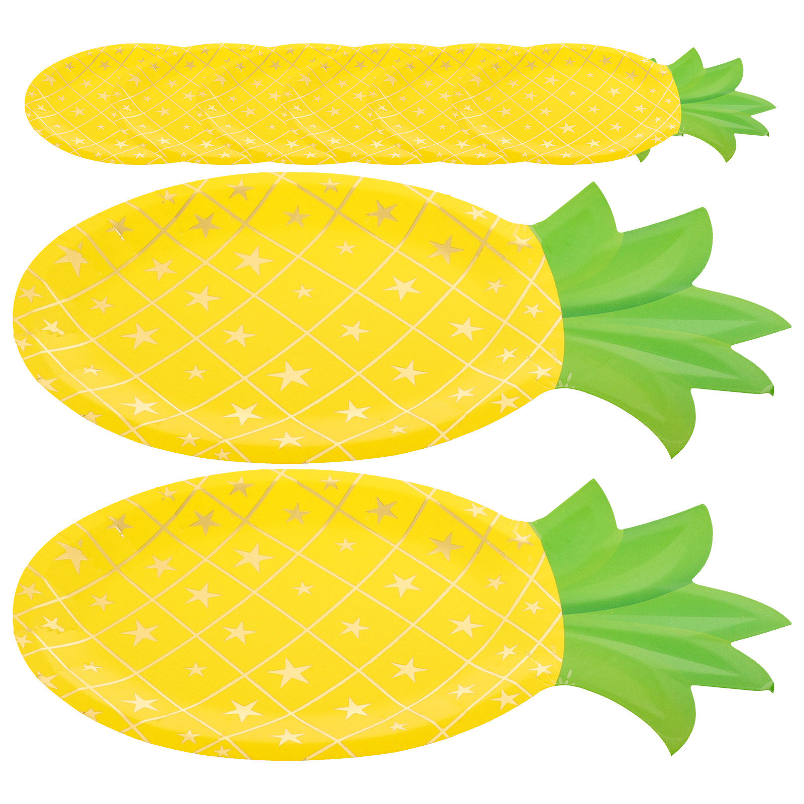 8Pcs Pineapple Paper Plates Di - Wedding Supply In Bulk recension och pris