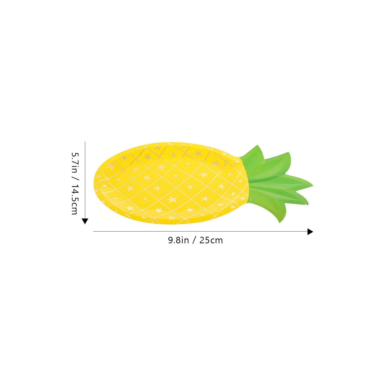 8Pcs Pineapple Paper Plates Di - Wedding Supply In Bulk recension och pris