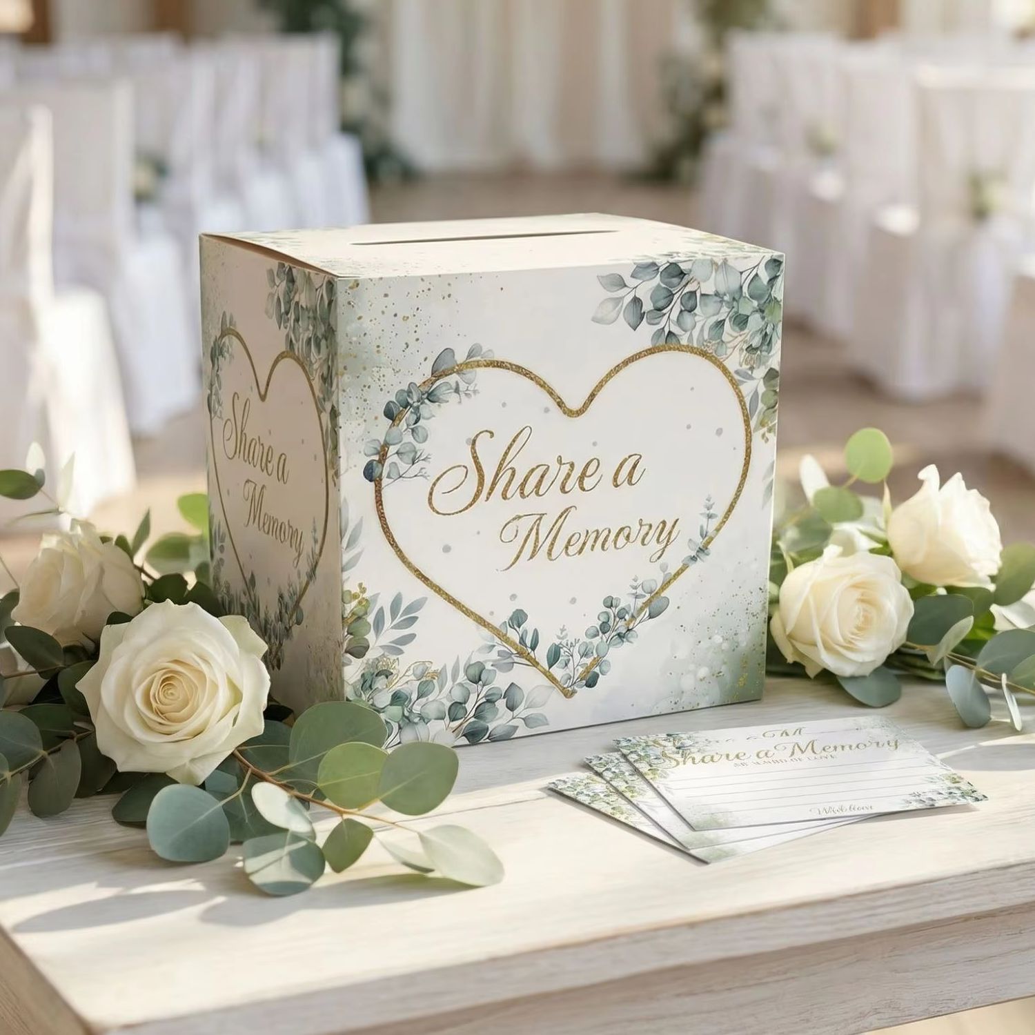 White Floral Wedding Card Box  - Wedding Supply.Box recension och pris