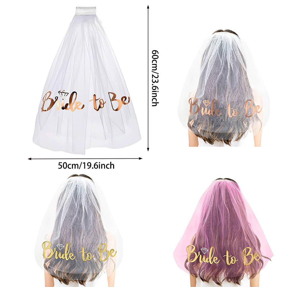 Bride To Be Veil Rose Gold Hen - Wedding Supply Store recension och pris