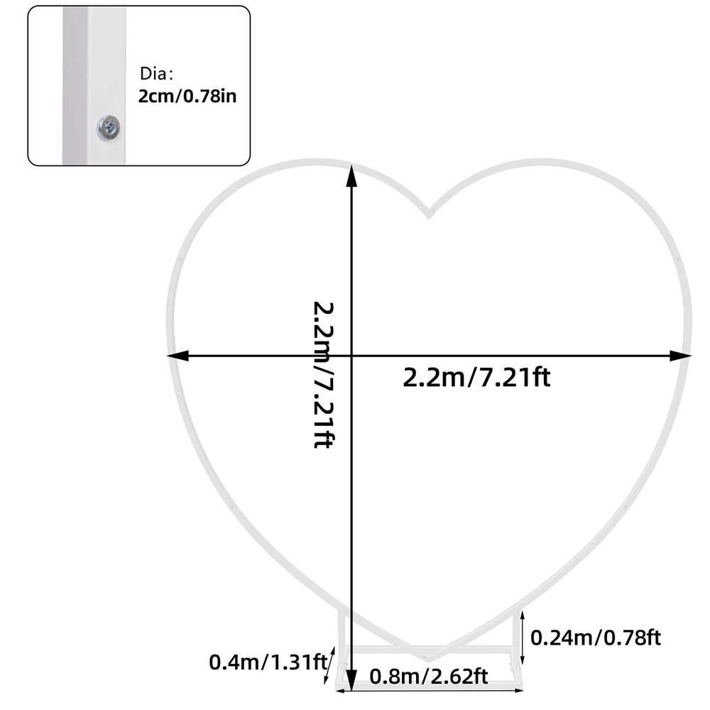 White Heart Shape Balloon Arch - Confetti Balloon Set recension och pris