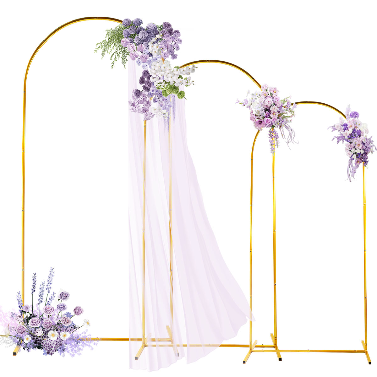 3Pack Golden Metal Arch Kits,  - Confetti Balloon Set recension och pris