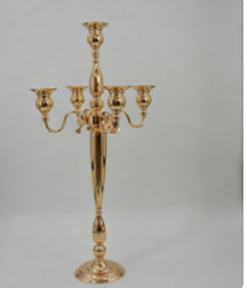 10pcs Gold Metal Candelabra 5- - The Wedding Supply Store recension och pris