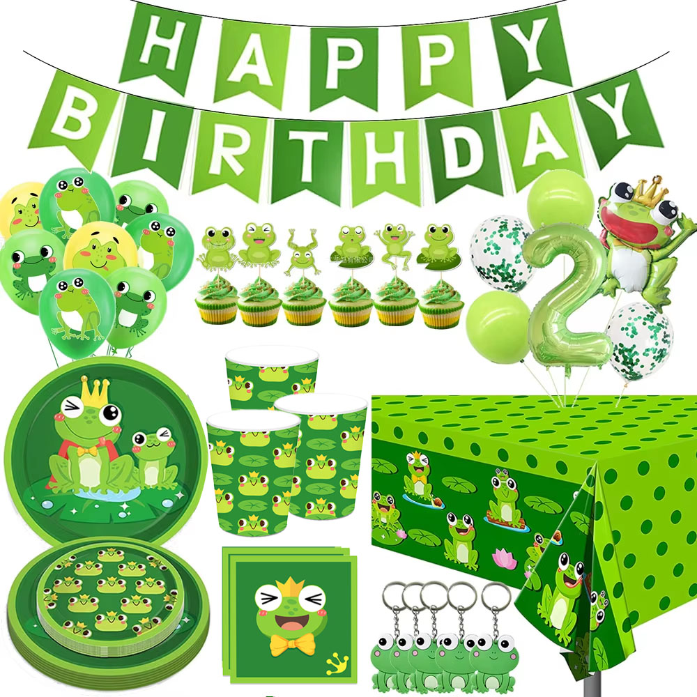 Frog Birthday Party Decoration - Confetti Balloon Set recension och pris