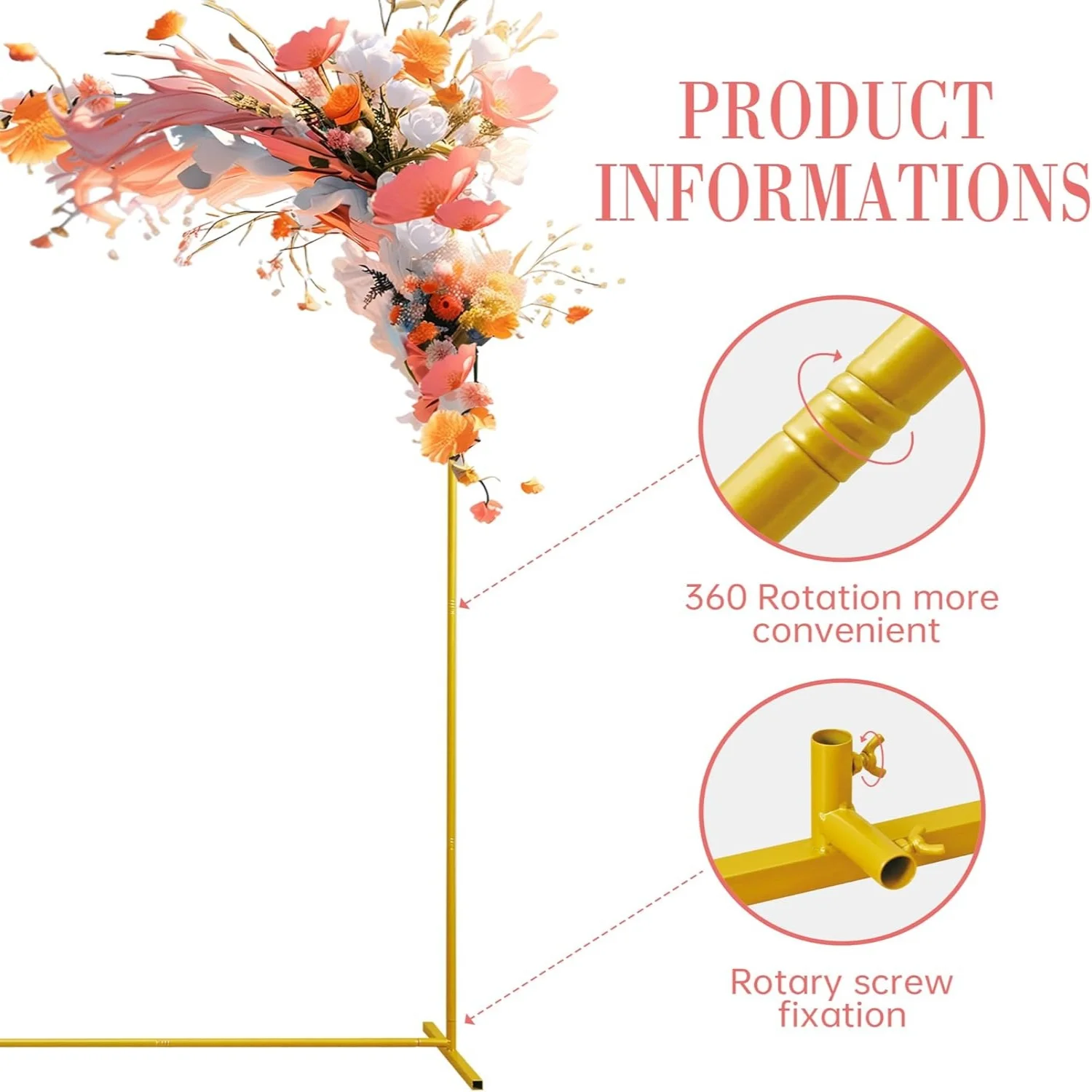 Gold Wedding Arches Square Bac - Confetti Balloon Set recension och pris